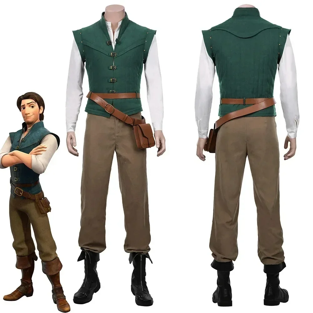 Anime Flynn Rider Tangled Rapunzel Cosplay Costume Adult Carnival Uniform Halloween Flynn Rider Tangled Rapunzel Cosplay Costume