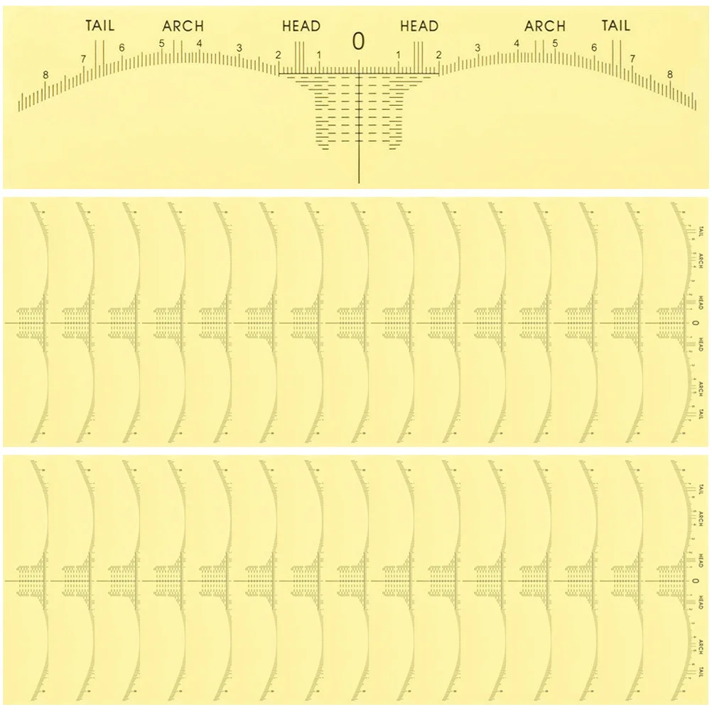 100pcs Disposable Stencil Kit Measuring Eyebrow Ruler For Women Brow Shaping Tools Makeup Eyebrow Line Positioning Ruler