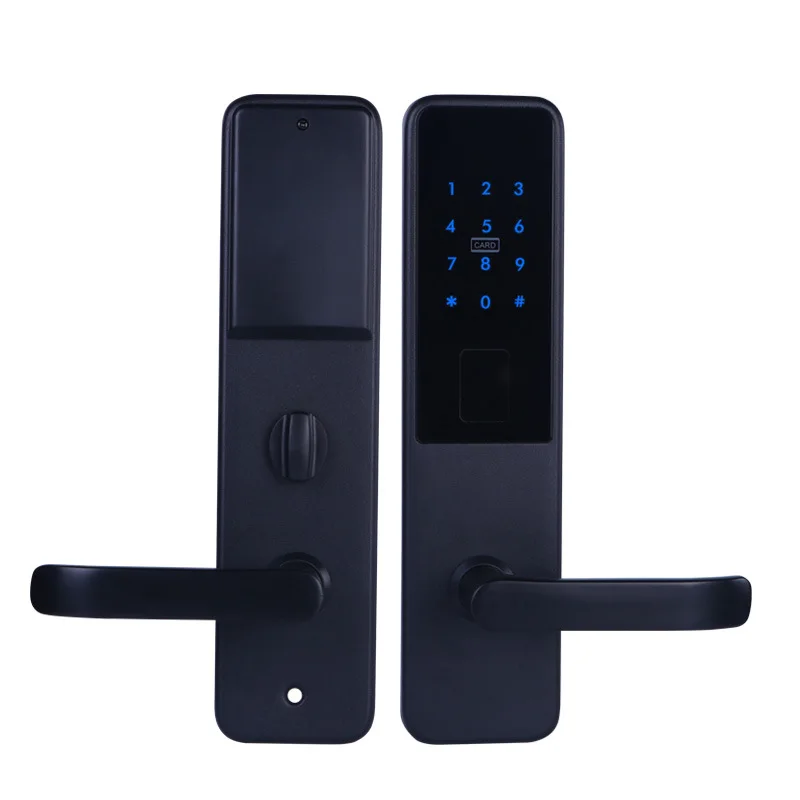 Smart digital door lock swipe card enter password wifi bluetooth mobile app management