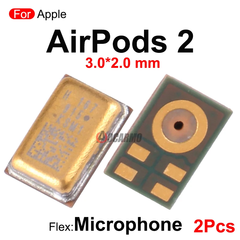 2 unids/lote pieza de repuesto del módulo de micrófono para Apple AirPods 1 2 3 Pro Pro2