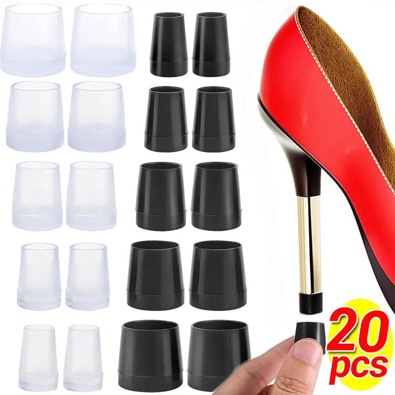 

4/20pc Replacement Heel Protector Useful Antislip High Heeler Stoppers Wearable Non-slip Round Heel Shockproof Shoes Accessories