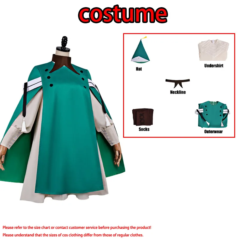 

Witch Hat Atelier Cosplay Costume - Choose Coco / Agatto / Akuromu, Green Cloak & Hat Set with Wig for Women Halloween 2026