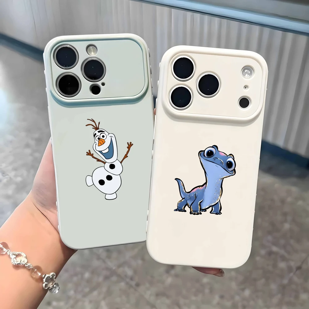 Disney Frozen Olaf For Samsung A57 A56 A27 A36 A55 A54 A50 A30 A17 A16 A15 A14 A13 A12 Bubble Heart Cover Silicone Phone Case