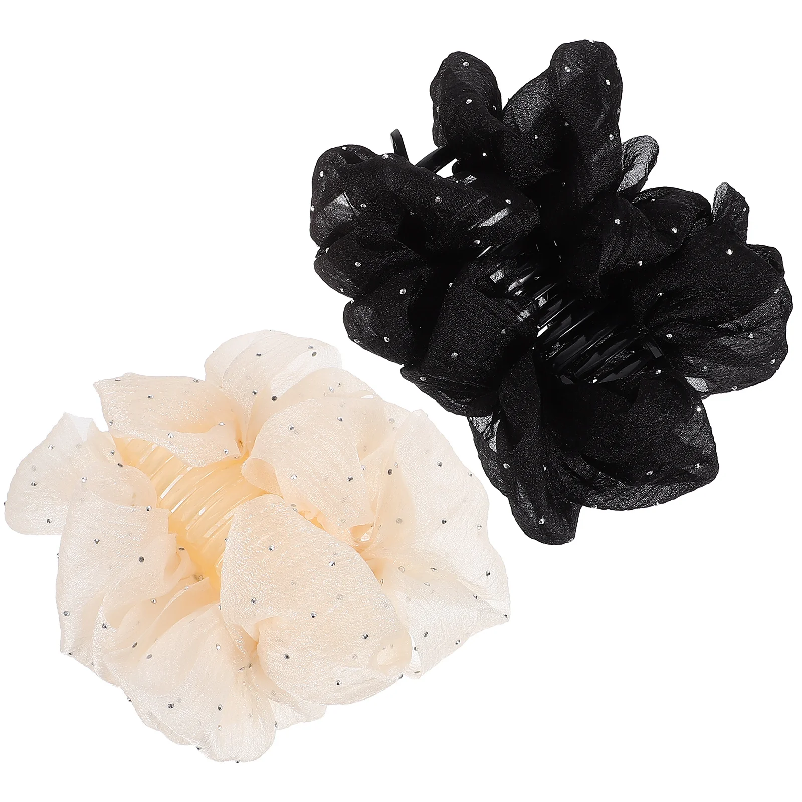 

2Pcs Bow Claw Clips for Women Chiffon Mesh Girls Accessories Thick Hair Large Claw Hair Clips Styling Haircare