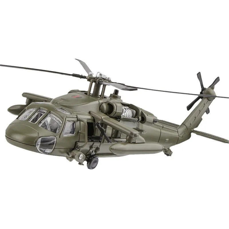 طائرة هليكوبتر أباتشي AH-64 بمقياس 1:64، طائرة محاكاة عسكرية مصبوبة، هدية قابلة للجمع للأطفال #5