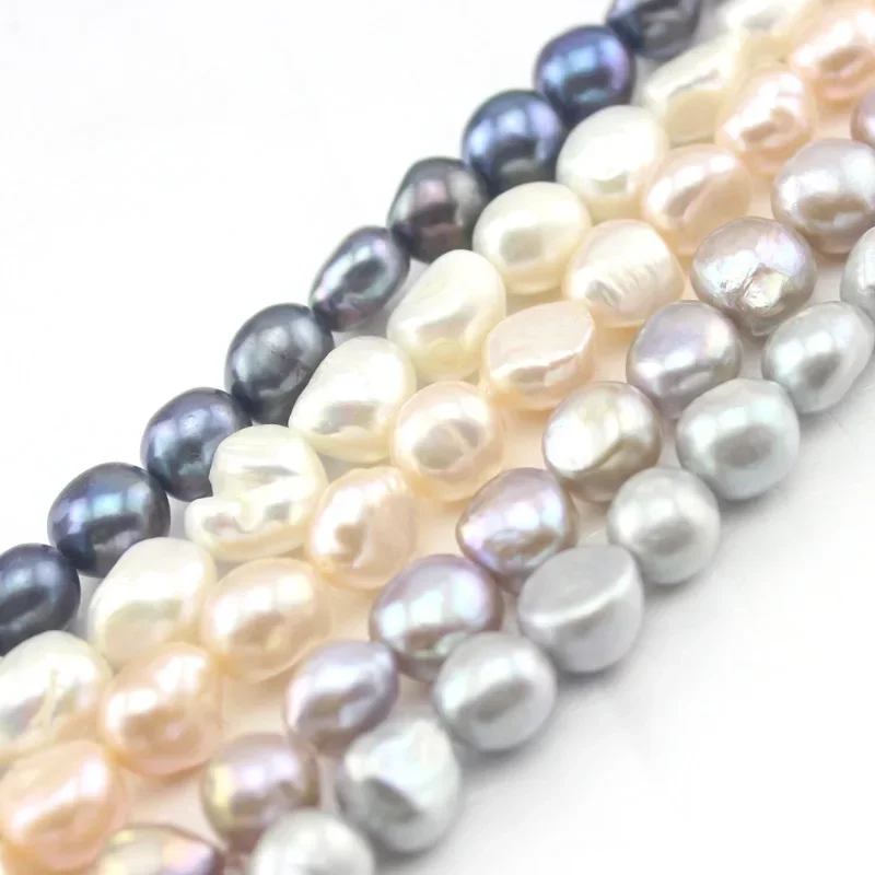 SR 10-11mm Wholesale  Freeform Potato Natural Freshwater DIY Pearl Beads Strand 15