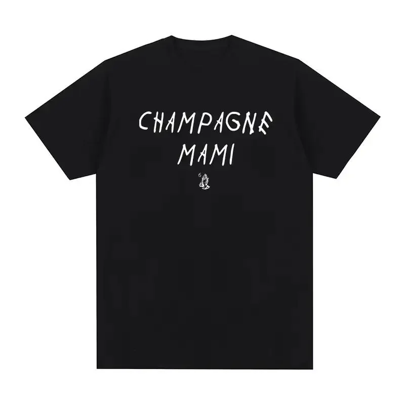 Drake Champagne Mami Vintage Hip Hop T-Shirt Baumwolle für Damen Sommer S 3XL