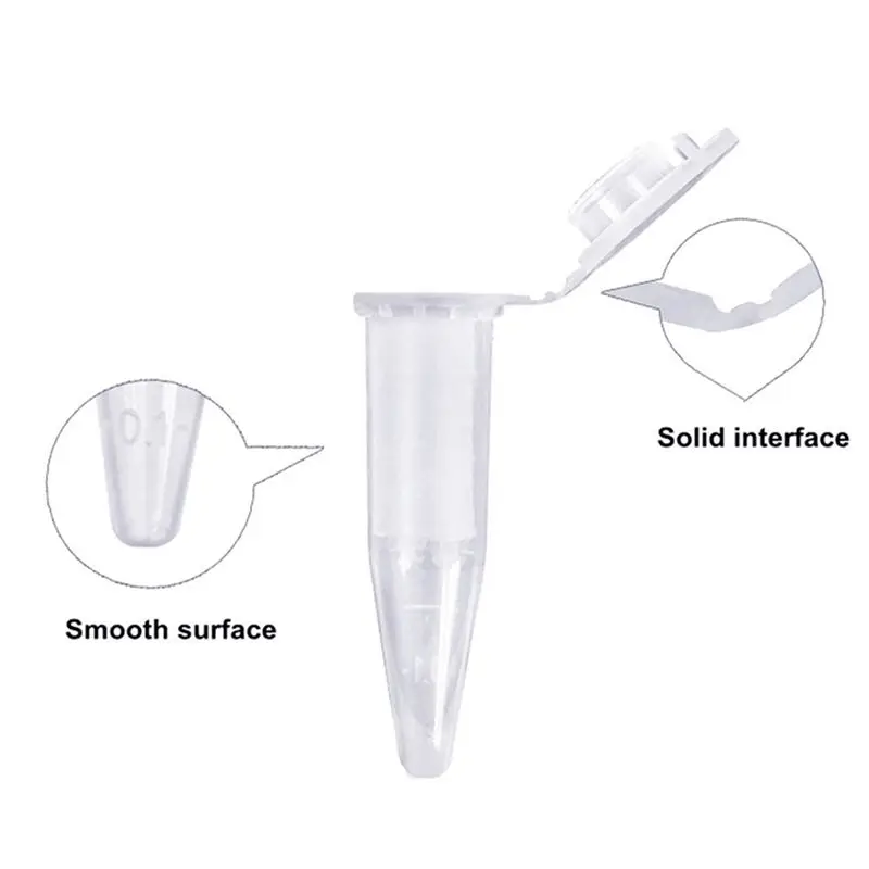 ABZT 500 tubes avec capuchon plat, tube de microcentrifugation de 1,5 ml, tube de réaction