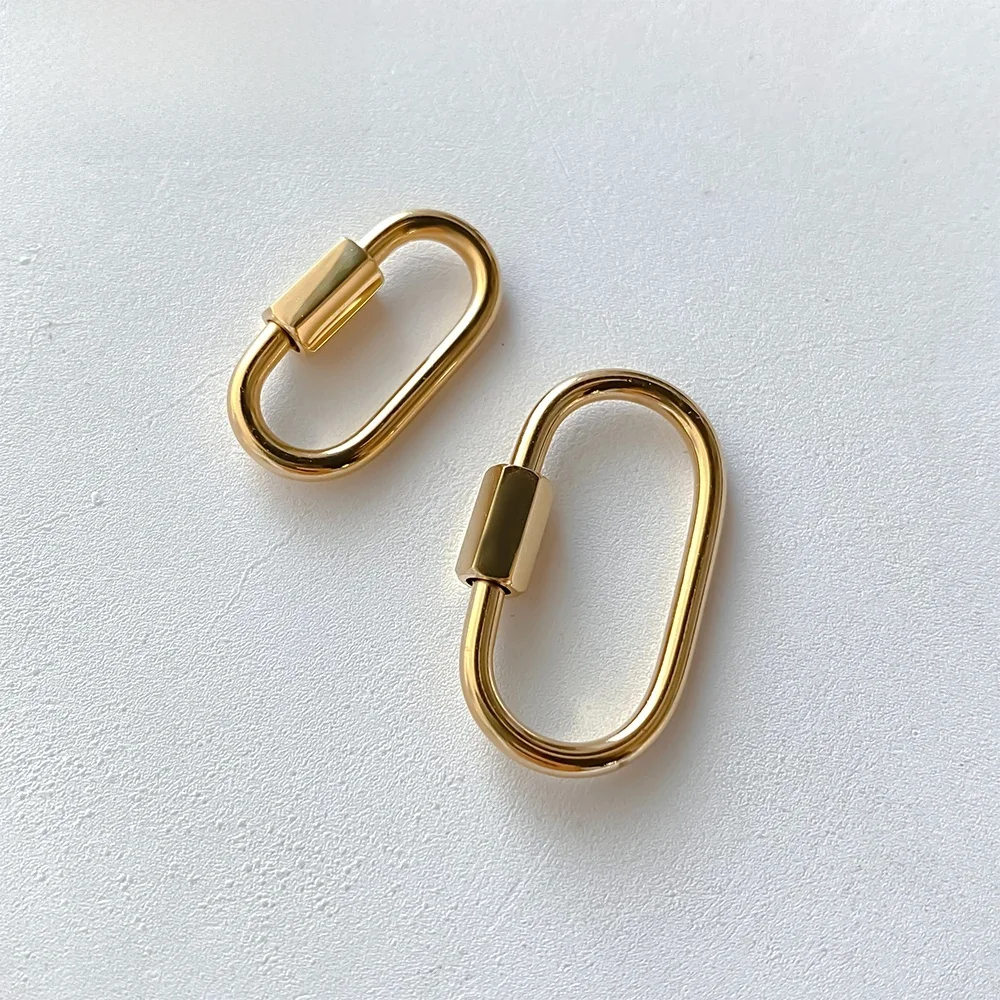 

Эллиптический винт из нержавеющей стали, карабин, замок, соединитель, зажим для ожерелья «сделай сам», брелок, принадлежности для изготовления ювелирных изделий