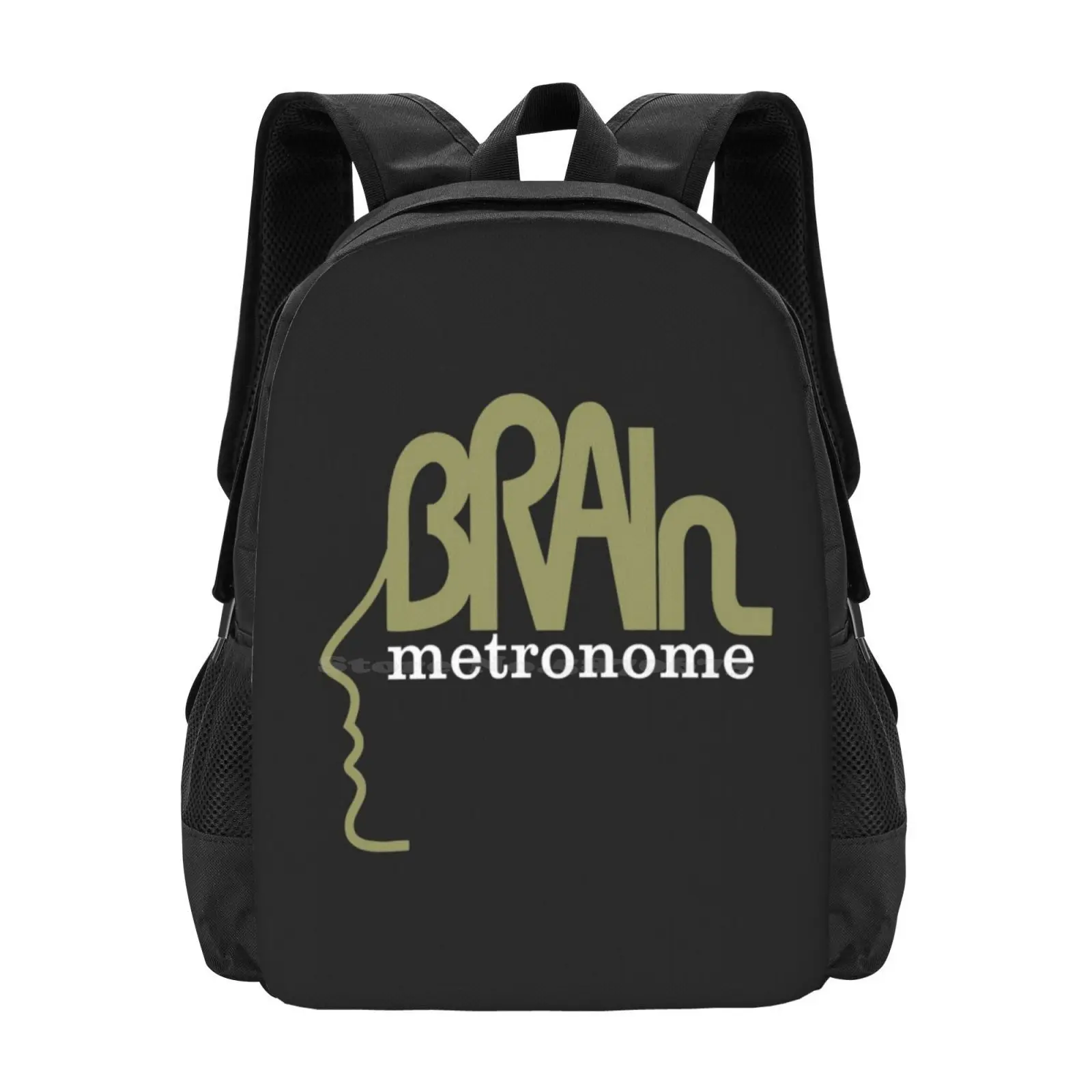 Brain Metronome Krautrock New Arrivals Unisex Bags Student Bag Backpack Brain Metronome German Krautrock Label Music