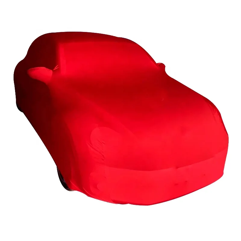 STTL Superior Quality Custom logo Elastic Stretch Cloth Indoor/auto Show Car Covers