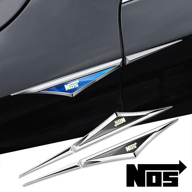 2pcs alloy car stickers car accsesories accessory for nos NITROUS OXIDE SYSTEM