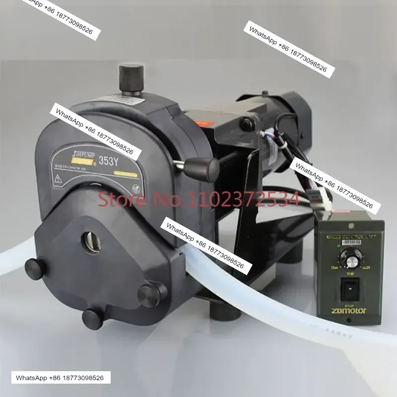 JIHPUMP 10L Large Flow Rate Dosing Peristaltic Pump 220V with Dual Head Variable Speed for Industrial Grade Liquid Filling