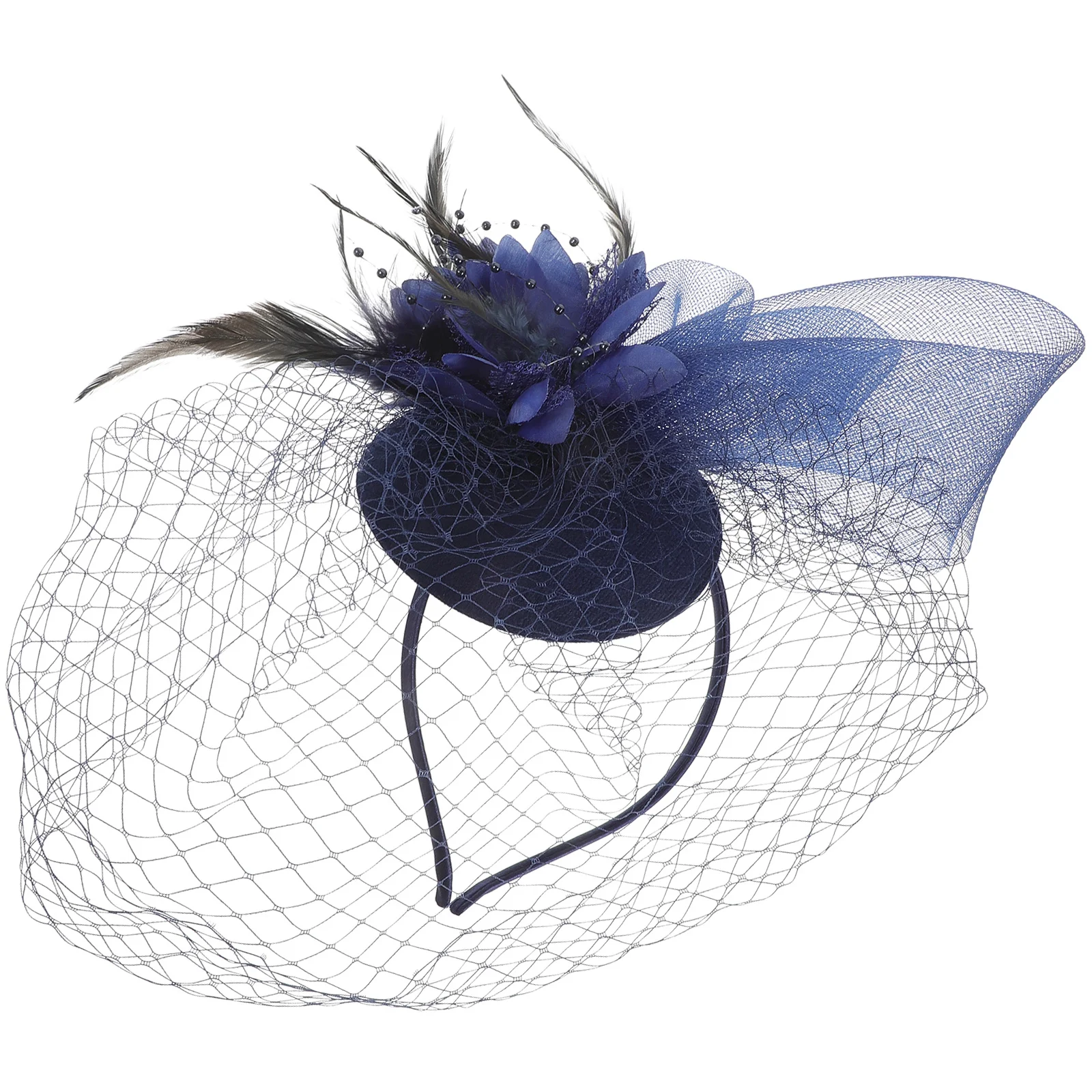 

Tea Party Fascinator Headpiece Mesh Women Hair Accessories Durable Decorative Photo Prop Wedding Birthday Cosplay Stage