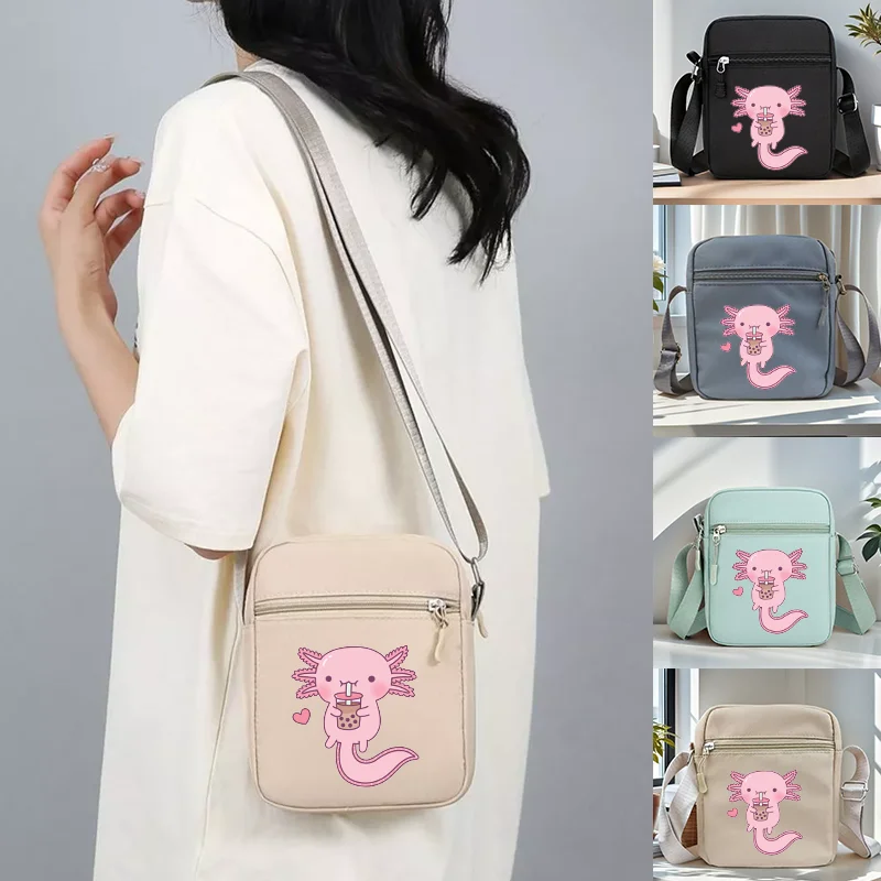 

New Fashion Women's Shoulder Bag Cute Axolotl Crossbody Bag Outdoor Casual High Quality Shoulder Bag Women's Mini Shoulder Bag