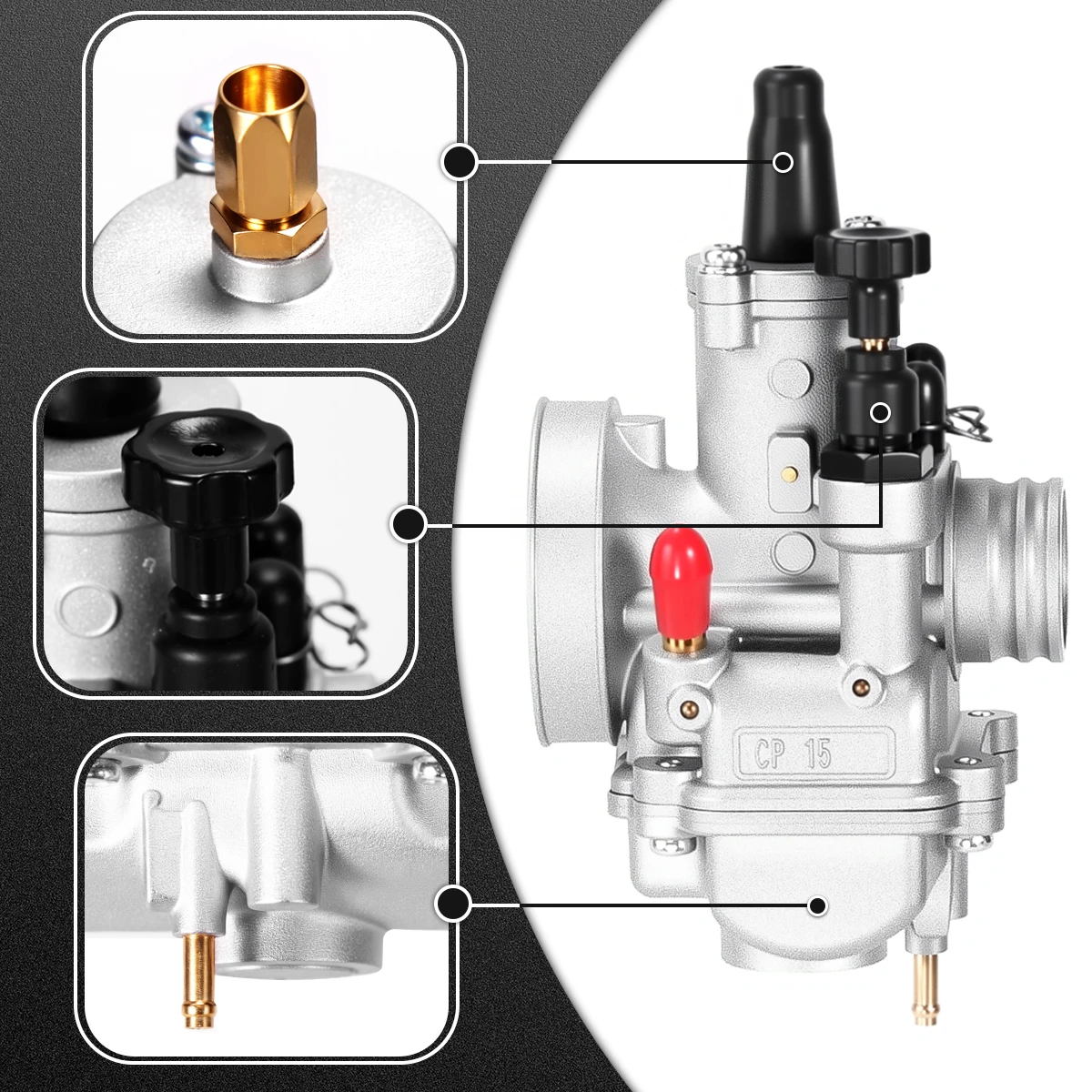 ZSDTRP جديد CP بوليني المكربن 15/17.5/19/21/23/24 مللي متر لمحرك PUCH MAXI PIAGGIO 50cc 100cc