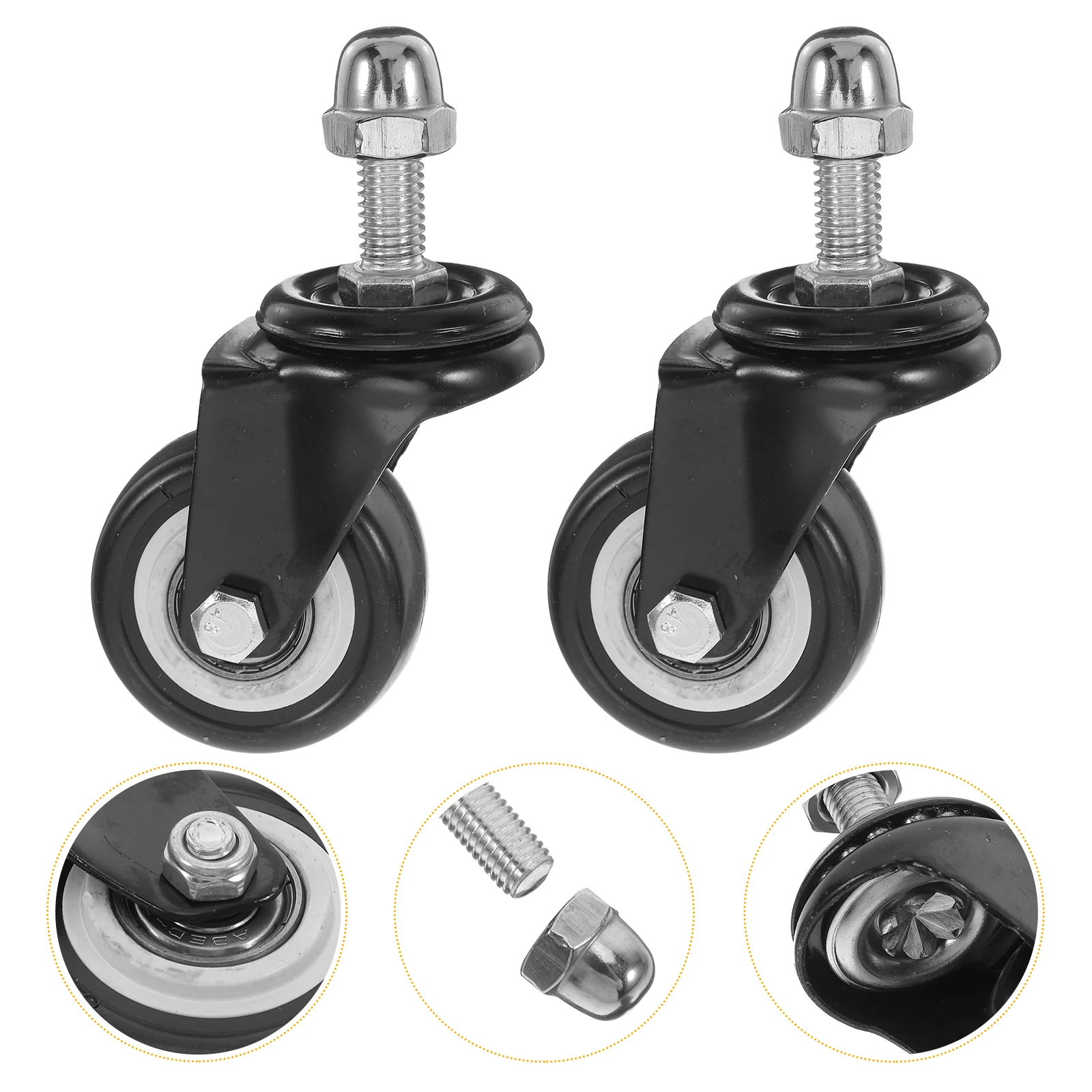 

2pcs Push Water Accessories Universal Caster Small Mini Swivel Mute Replacement Ball Office Chairs Tennis Court Squeegees