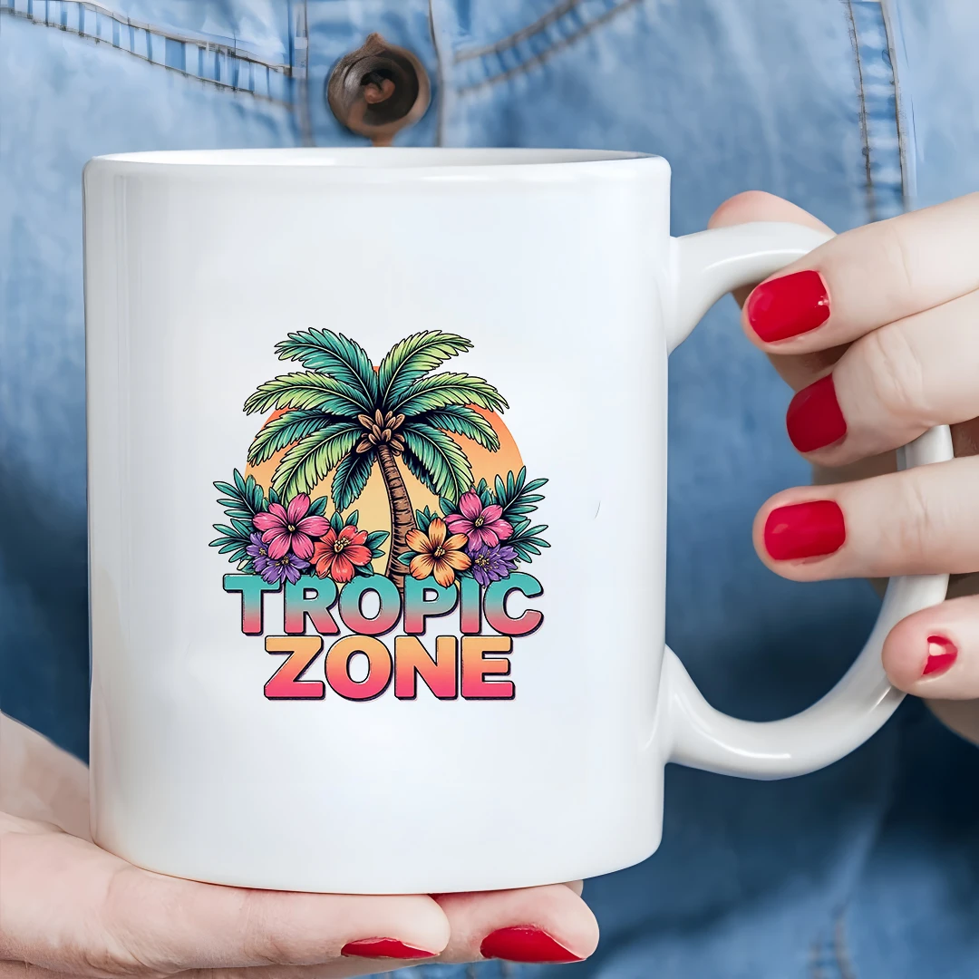 كوب كرتوني لشجرة جوز الهند سعة 11 أونصة + كوب مكتب عائلي على الطراز الاستوائي هدية عيد الميلاد كوب مشروبات للأطفال