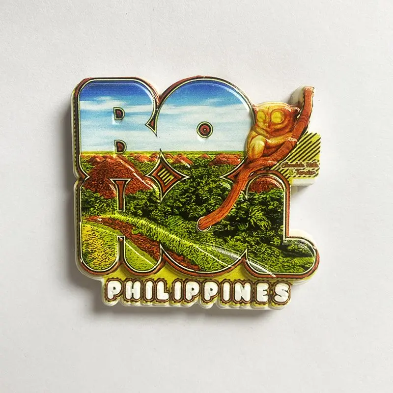 

Philippine Cultural Tourism Souvenirs Eyeglasses Monkey Pattern retro3dThree-dimensional Magnetic Decoration Magnetic Refrigerat