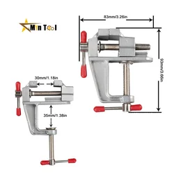 ベンチ万力muliti funcationalテーブルネジ万力アルミ合金30ミリメートルテーブルベンチクランプ万力diyクラフト金型を修正修復ツール