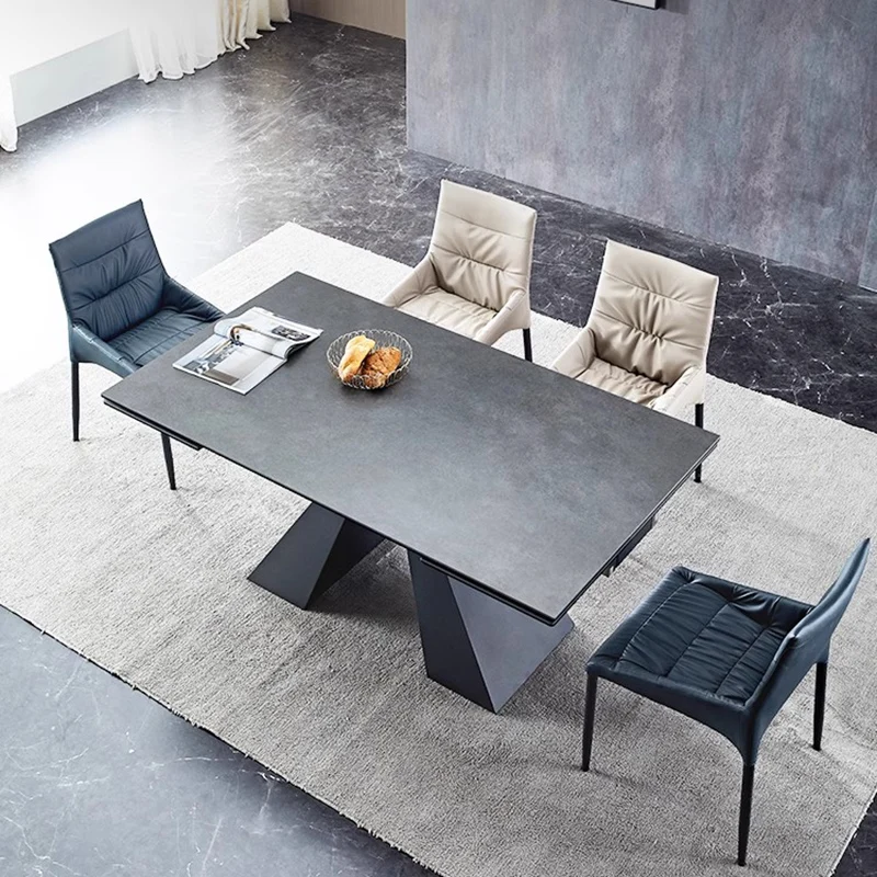 Extendable Extending Dining Table Coffee Restaurant Kitchen Study Dining Table Modern Luxury Service Mesa Living Room Furniture