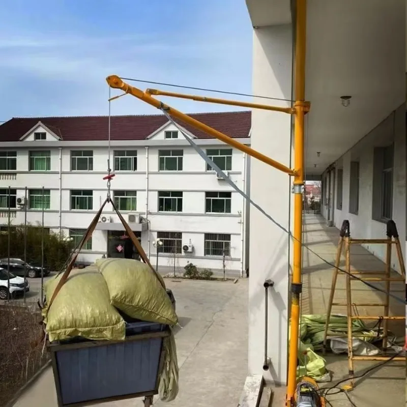 Industrial Aluminium Lift Crane Thickened Seamless Steel Pipe Stable Reinforced Support Frame 500KGHigh Load Bearing Performance