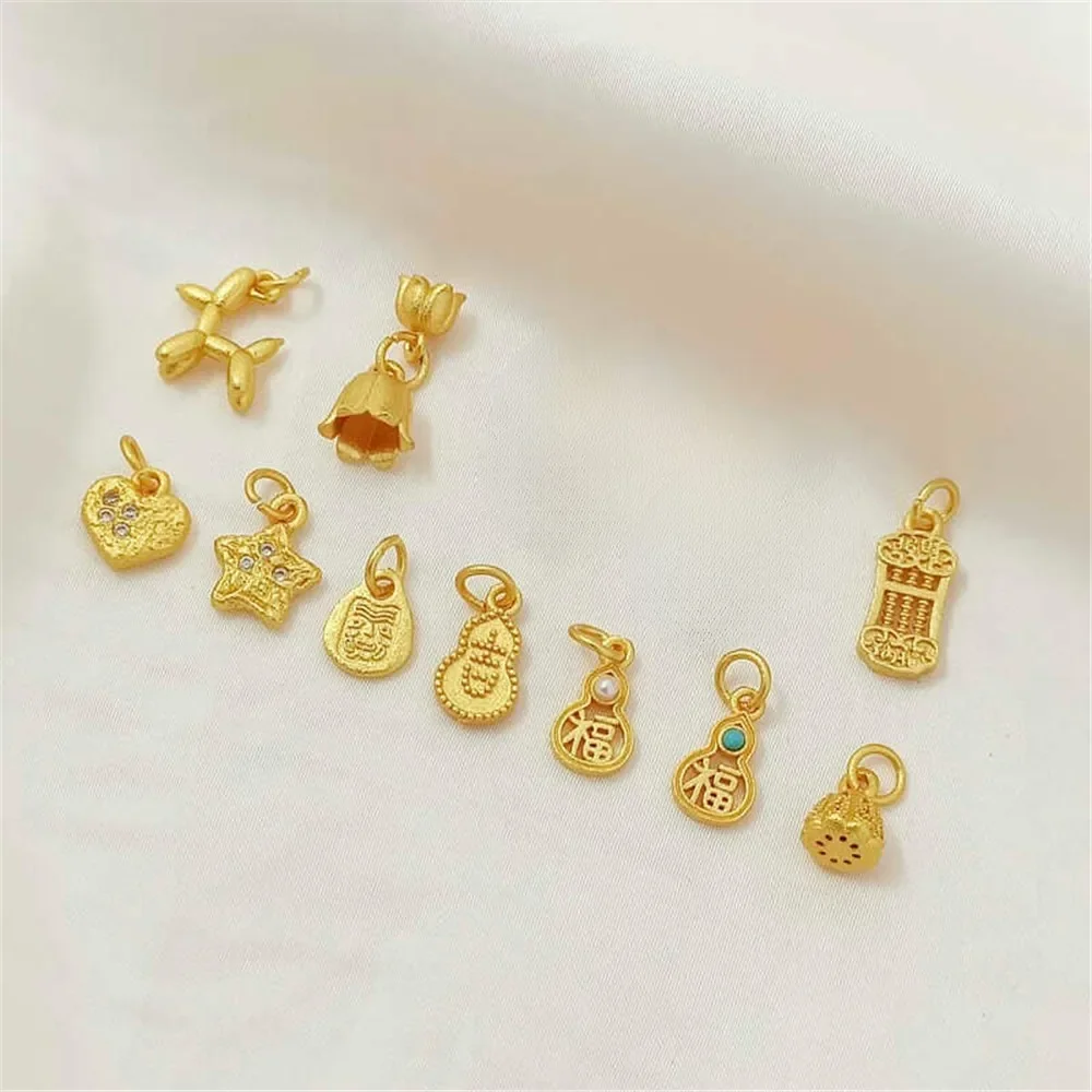 

Sand Gold Flower Bud, Peach Blossom Balloon, Dog Pendant, Abacus, Lucky Character Pendant, Diy Decorative Small Pendant