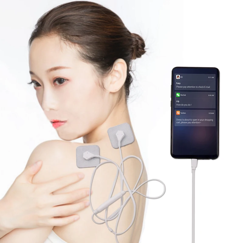 Electric Tens Massager EMS Acupuncture Body Massager Digital Therapy Device Massage Relax Portable Mobile Phone Massager