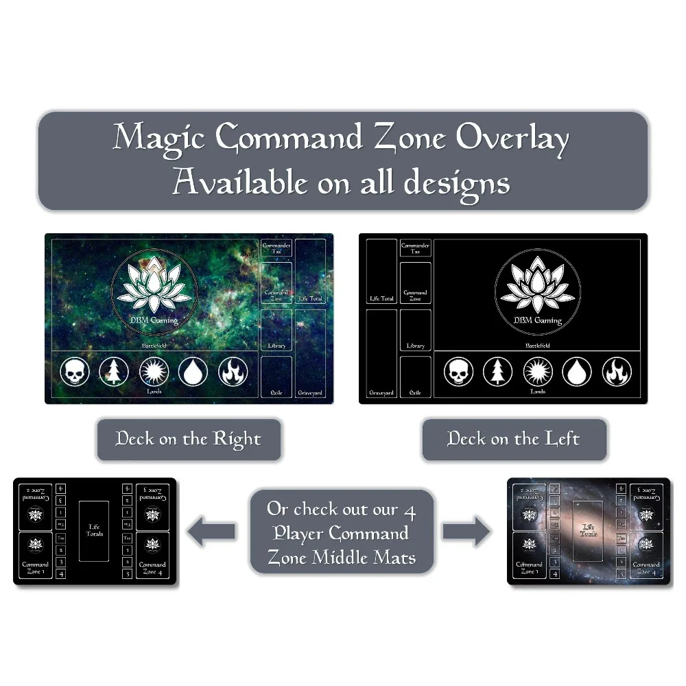 Spirit Dragon Playmat MTG Playmat for Commander Zone Layout For Edh Playmat, TCG playmat & CCG Compatible Play Mat