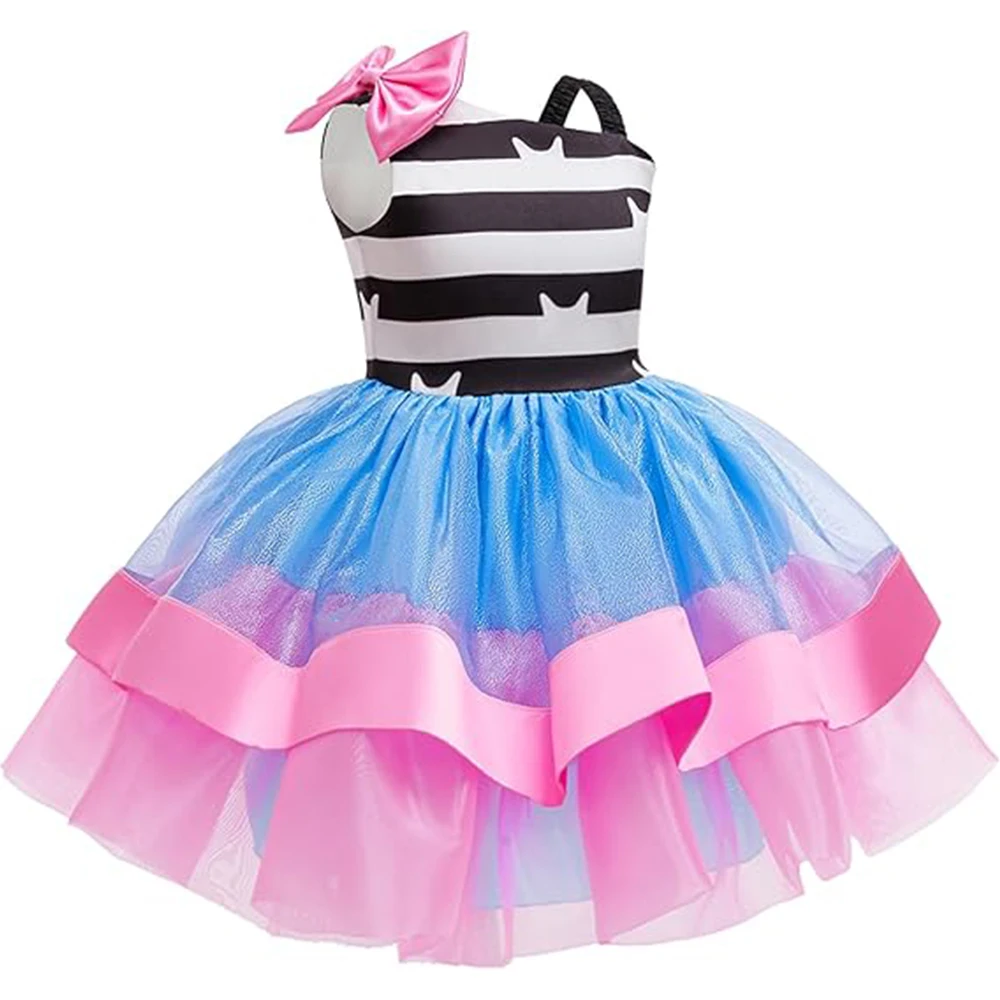 Mädchen Cartoon-Puppen Cosplay-Kostüm mit Stirnband und Socken, Karneval-Kinderkostüm, Ärmelloses Sommer-Prinzessinnenkleid – Detail 9