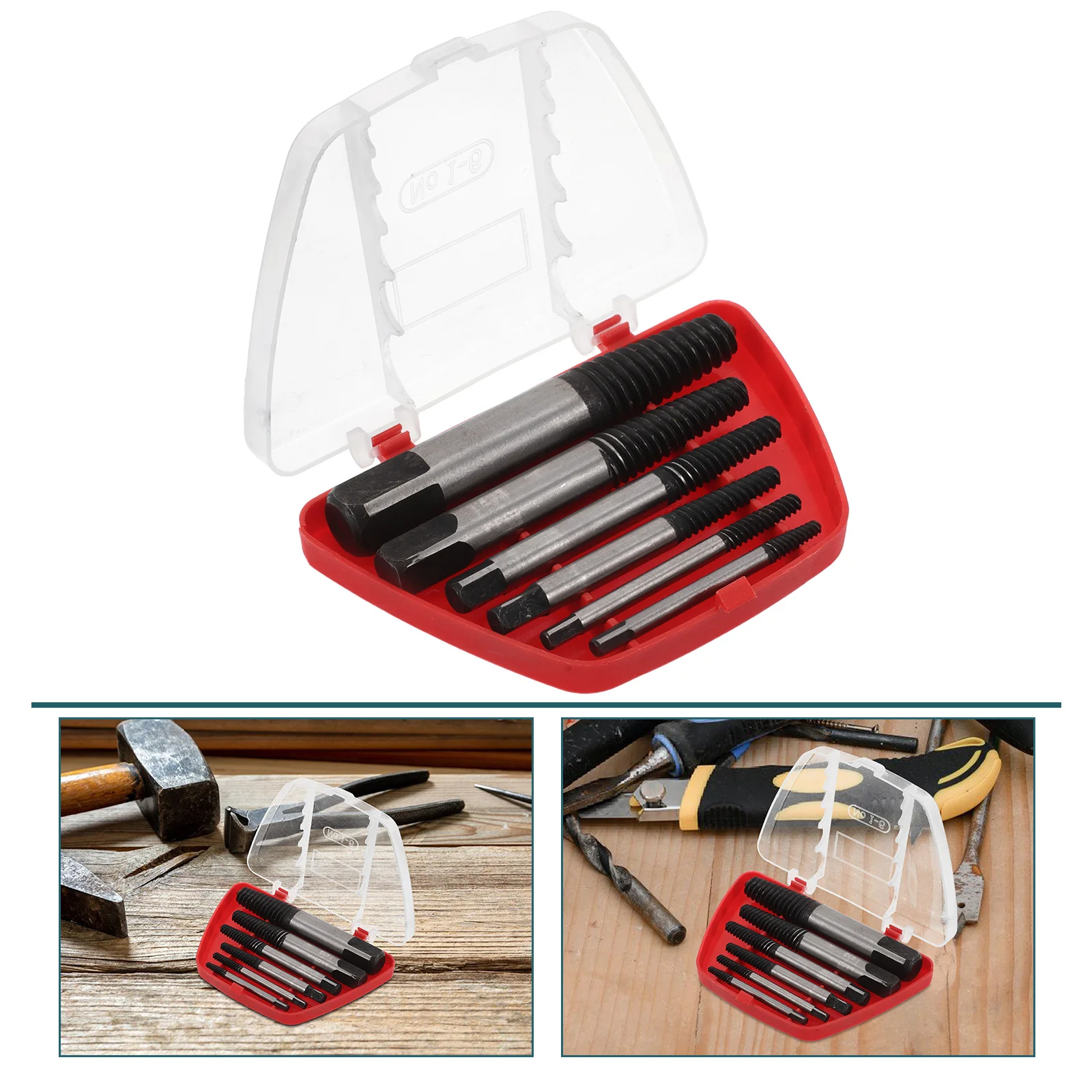 6pcs Extractor Set Heavy Duty Broken Bolt Remover Stripped Screw Removal Tool Mini Screw Cap Extractor For Multi Material