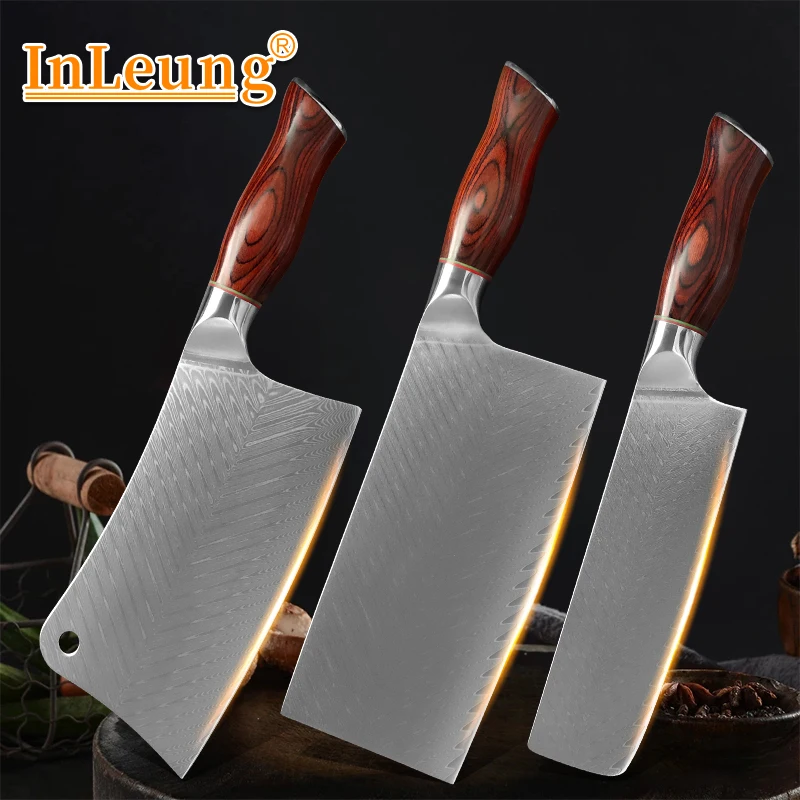

Damascus Steel High Carbon 67 Layer Chef's Knife Kitchen Knife Wooden Handle Razor Sharp Cooking Knife Slicing Knife Cut Meate