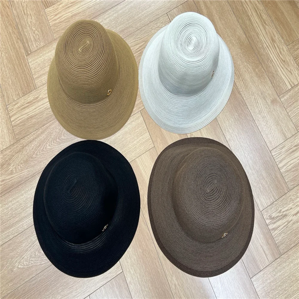 Women's  Handmade Straw Hat Stylish Versatile Vacation Sun Cap