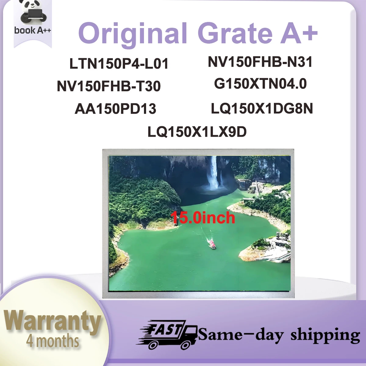 Original New A+15.0" Lcd Screen LTN150P4 L01 NV150FHB N31 NV150FHB-T30 G150XTN04.0 AA150PD13 LQ150X1DG8N LQ150X1LX9D