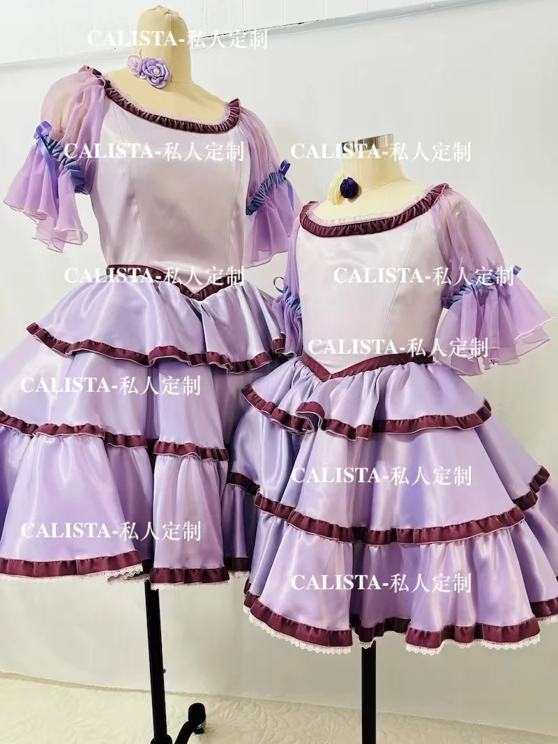Fairy doll tutu French doll Fairy puppet doll pompadour dress Yellow purple wavy skirt