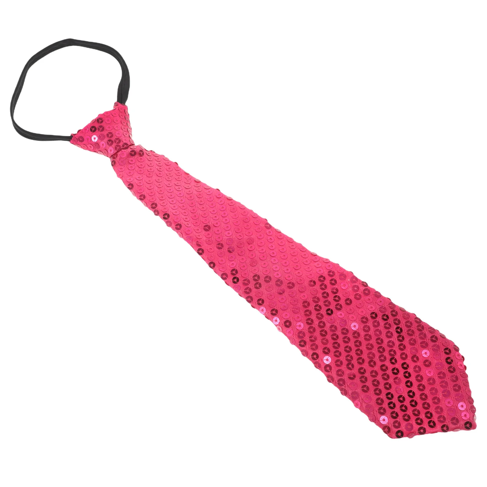 Brilliant Rosy Sequin Tie Bedazzled Shiny Comfortable for Street Dance Stage Performances Festive Events and Party Outfits
