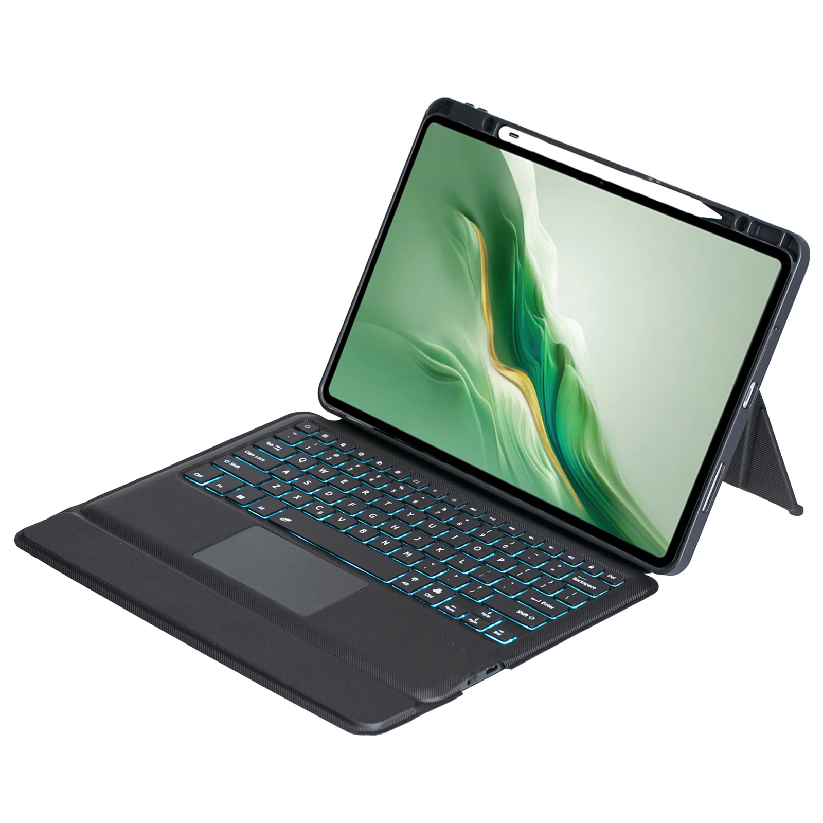 

TH22-AS For Honor MagicPad 2 12.3 Leather Stand Cover + Backlit Touchpad Bluetooth-compatible Keyboard