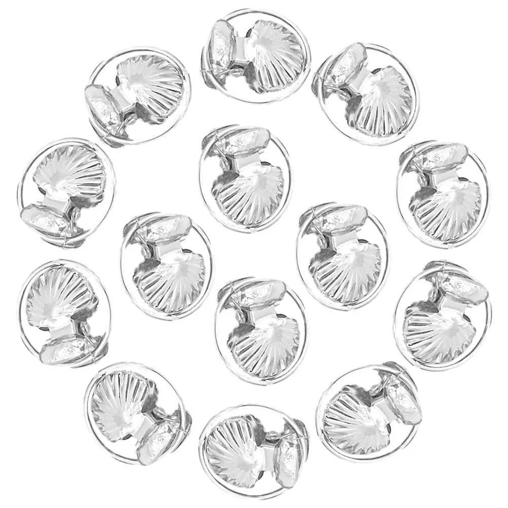 

50Pcs Shell Curtain Rings Metal Clips Easy Install Sliding Shower Drapery Ring Clips Curtain Ring Clip