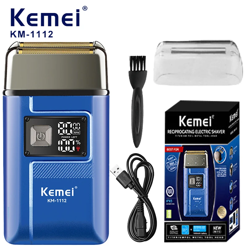 

Kemei Professional Rechargeable Hair Clipper 0mm Bareheaded Hair Removal Razor High Quality Electric Shaver for Men Cordless