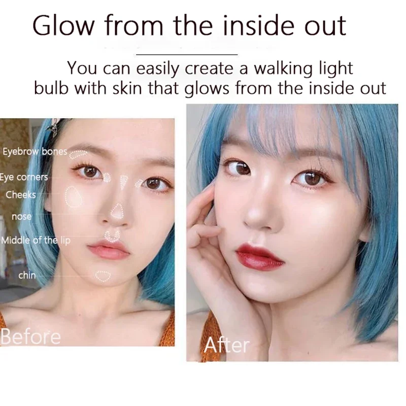 Polvo facial de larga duración con control de aceite resistente al agua con soplo - Polvo fijador de maquillaje para cosméticos de base facial