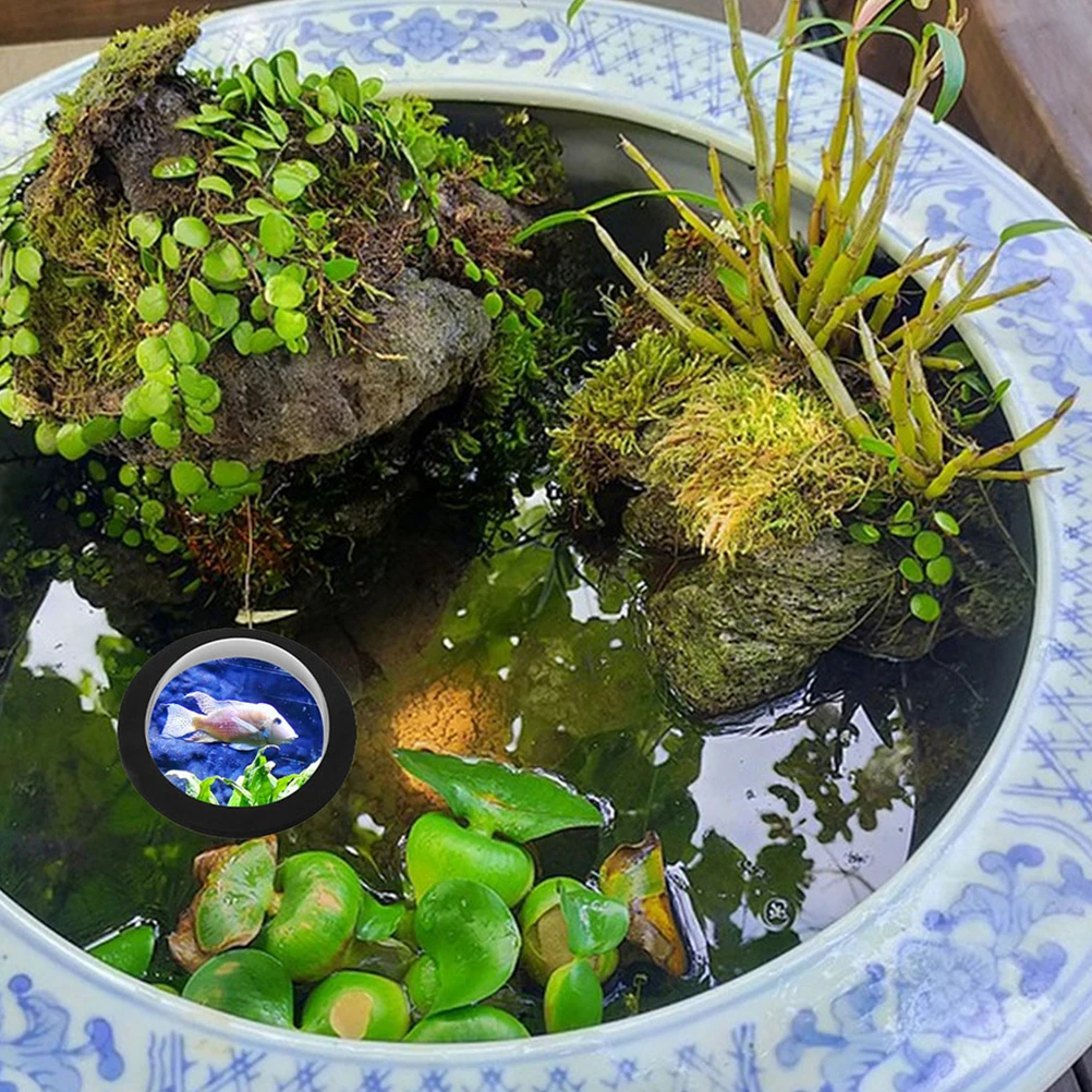 

2Pcs Pond Floating Cover Clear Acrylic Fish Dome Outdoor Floating Fish Sanctuary Garden Pond Dome for Aquarium Plant and Pet