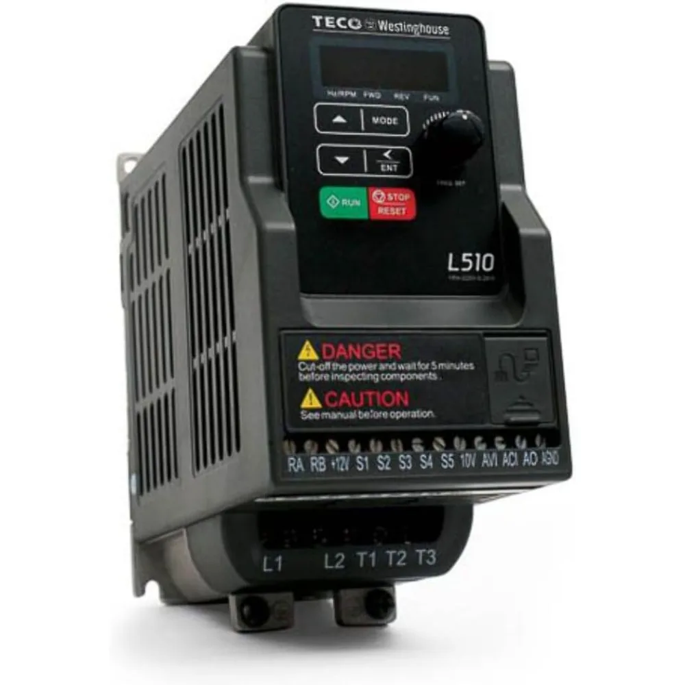

Частотный привод Teco, 1 л.с., 115 В, 1 фаза входа, 230 В, 3-фазный выход, L510-101-H1, инвертор VFD для двигателя переменного тока