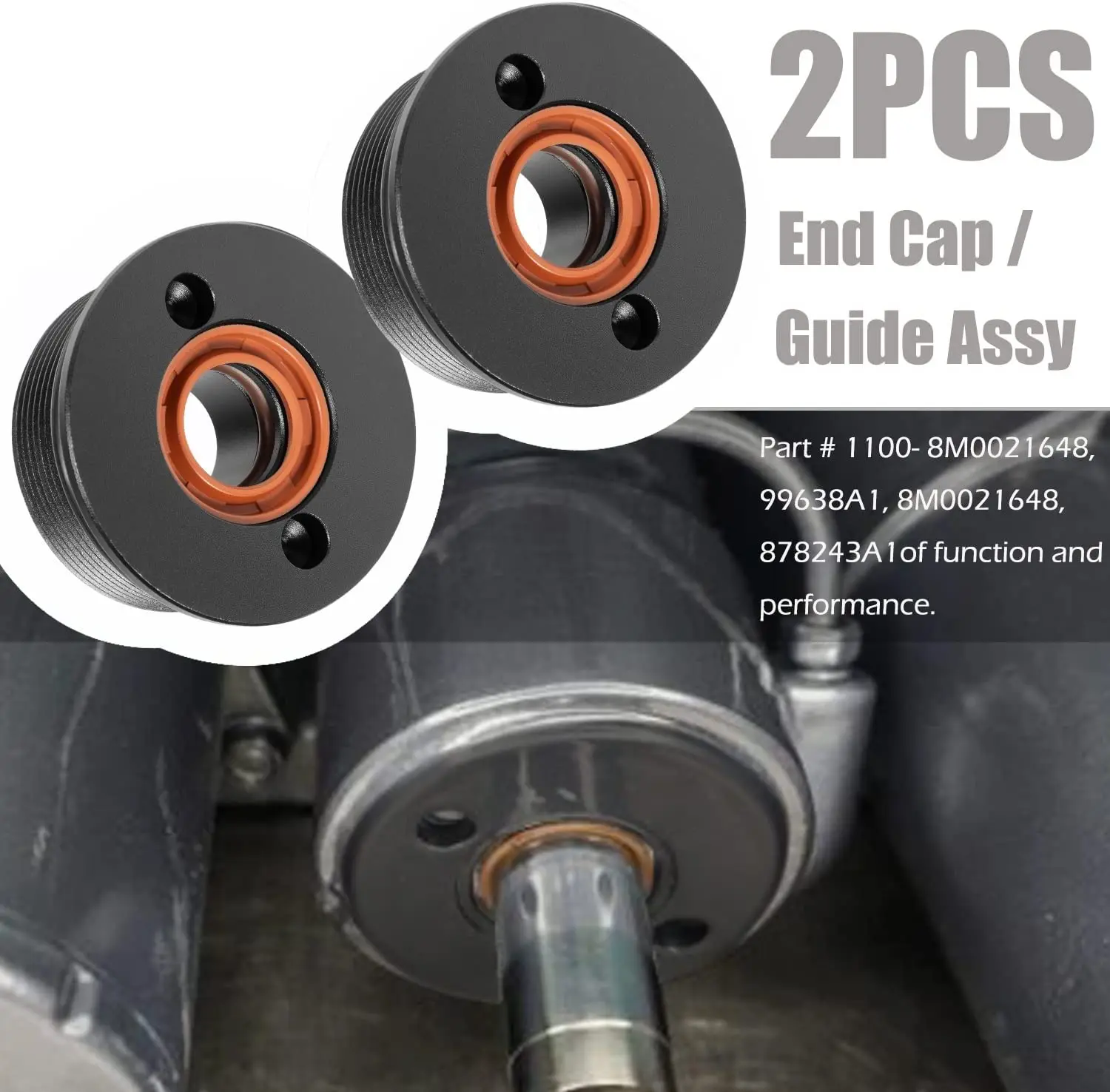 MX 2pcs/set Outboard Motor Trim Cylinder End Cap/Guide Assy Fit for Mercury Mariner Generation 1, 2 & 3 3 Ram Style Trim Units