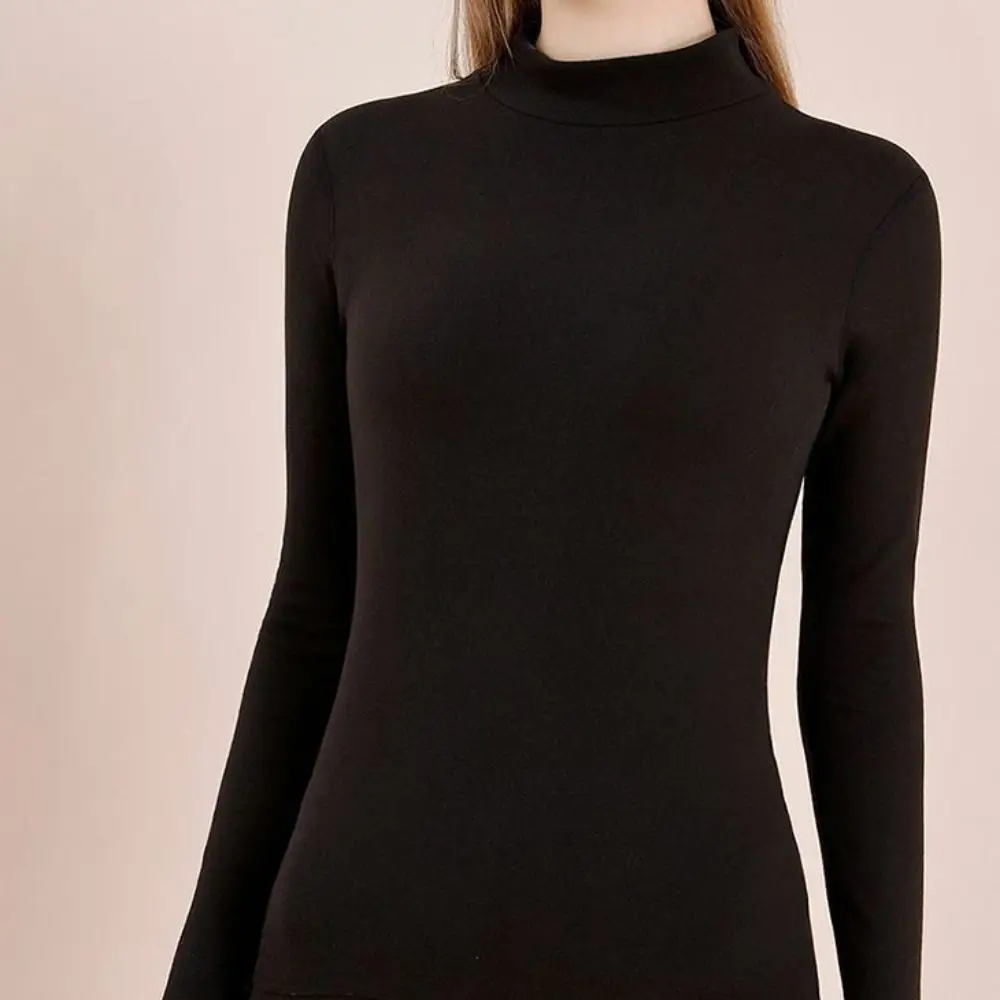 بلايز السراويل النساء ملابس اخلية حرارية نصف طوق رشاقته الملابس الحرارية مجموعة المتضخم الملابس الداخلية الدفء ملابس داخلية طويلة فتاة #2