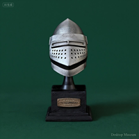 (Full height 135MM) Desktop Decorative Resin European Knight Helmet LTCP-394