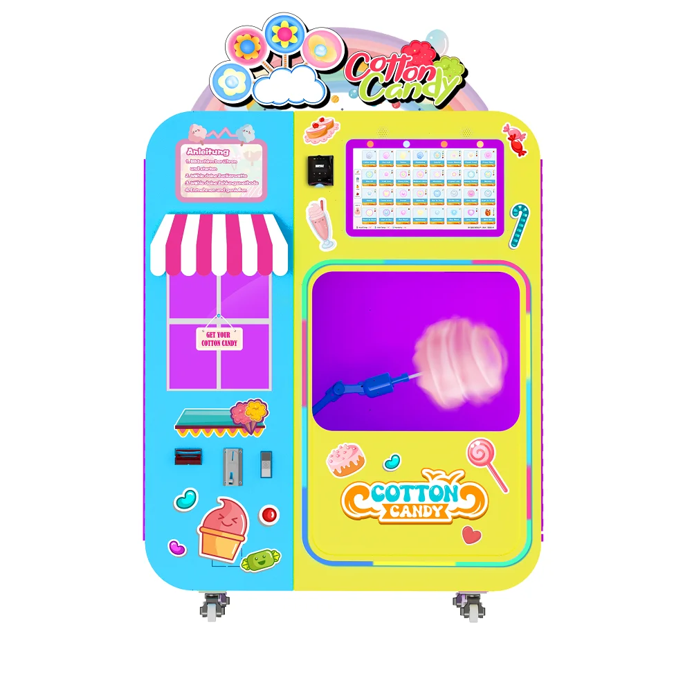 Popular Intelligent Business Vending Machine Automatic Cotton and Candy Machine Making Robot Vending Machine for Shopping Mall