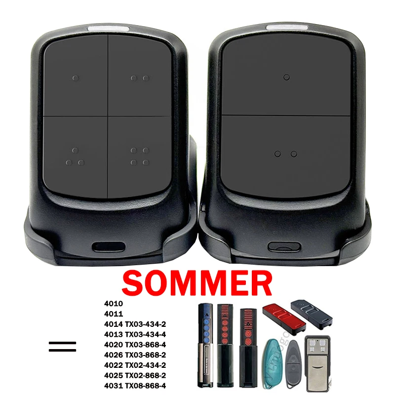 

SOMMER Electric Door Remote Control 4020 TX03-868-4 4013 TX03-434-4 4025 TX02-868-2 Garage Door Remote Control Rolling Code