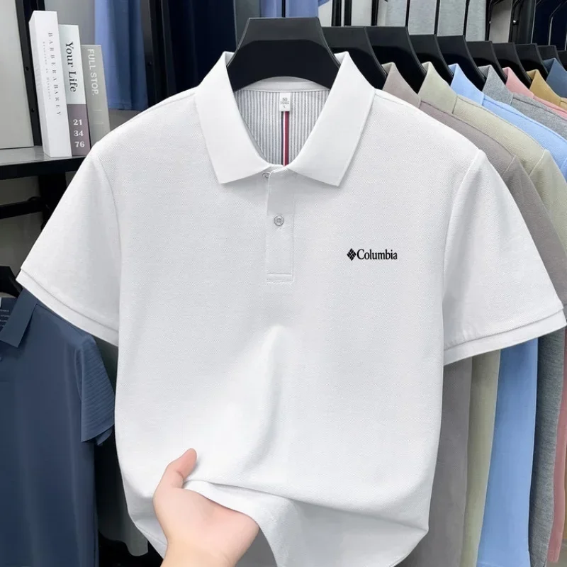 100% reine Baumwolle 2026 High-End Marken Herren Kurzarm-Poloshirt Sommer Mode Luxus Logo Besticktes Golf-Oberteil Lässiges T-Shirt – Detail 16