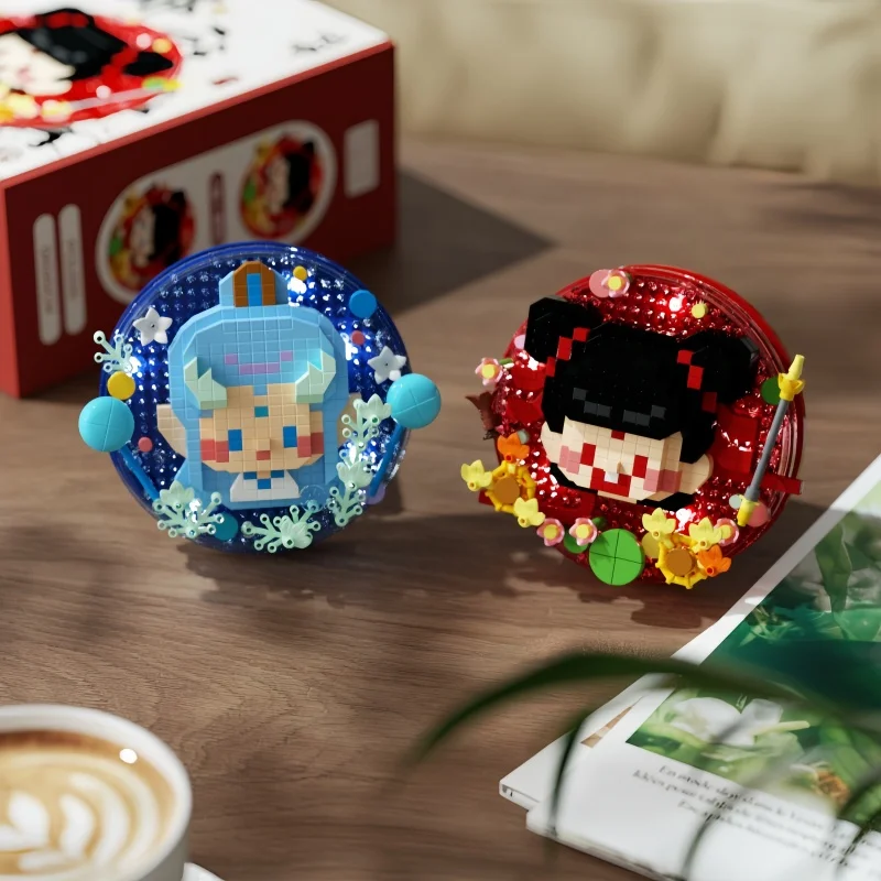 

Nezha Ao Bing Micro Mini Building Blocks Toys-Easy Assembly Fun,Popular Cartoon Figures for Kids Students,Perfect Holiday Gifts