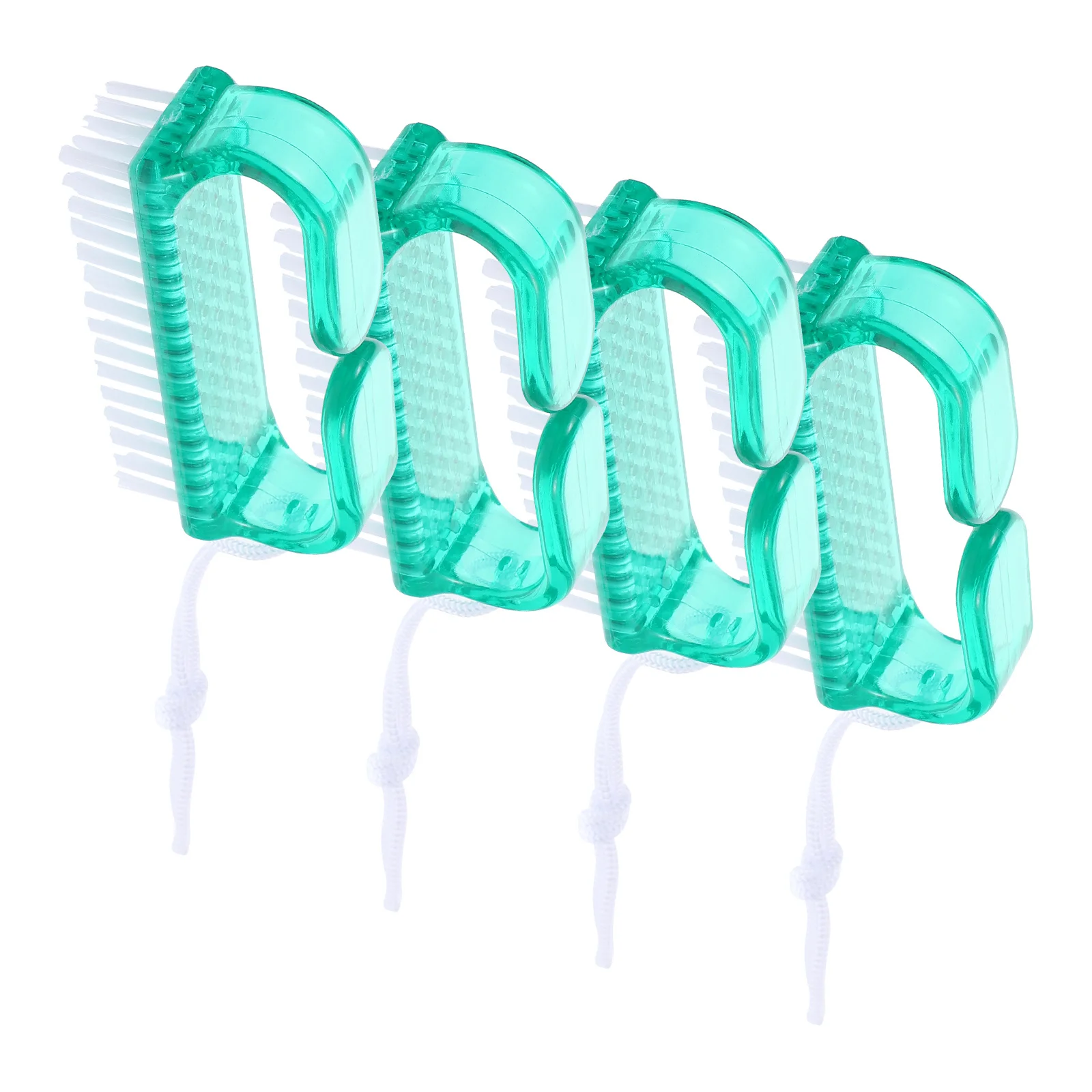 แปรงทำความสะอาดเล็บ 4 ชิ้น ด้ามจับพลาสติก ขนาดเล็ก น้ำหนักเบา สำหรับดูแลเล็บมือ เล็บเท้า ทำเล็บมือและเล็บเท้า